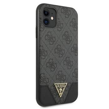 Guess GUHCN61PU4GHBK Hardcase 4G Triangle Collection Aizsargapvalks priekš iPhone 11 6,1