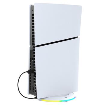 iPega P5S025S Вертикальная подставка с RGB для PS5 Slim/PS5 Pro / белый (PG-P5S025S)