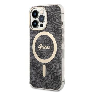 Guess Set GUBPP13XH4EACSK Case+ Charger Aizsargapvalks priekš iPhone 13 Pro Max / melns (GUBPP13XH4EACSK)