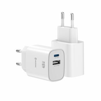 Swissten Edge GaN Tīkla Lādētājs USB-C PD 45W + USB-A 18W QC (22071718)