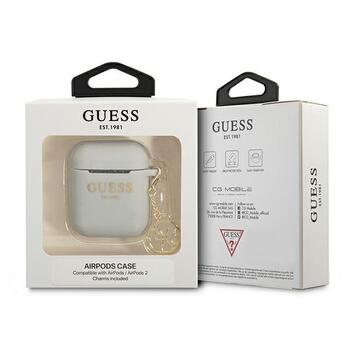 Guess GUA2LSC4EG AirPods cover Silicone Charm 4G Collection Защитный чехол для AirPods / серый (GUA2LSC4EG)