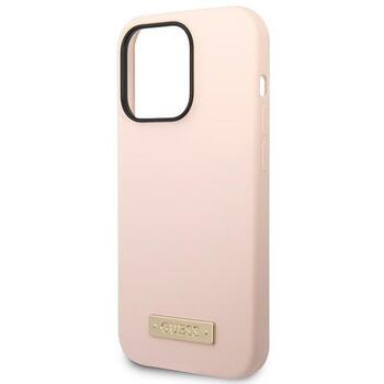 Guess GUHMP14LSBPLP Hardcase Silicone Logo Plate MagSafe Защитный чехол для iPhone 14 Pro 6,1