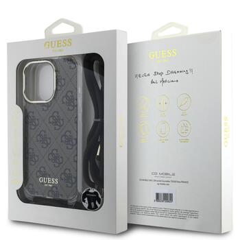 Guess IML 4G Printed Crossbody Strap Case Aizsargapvalks priekš iPhone 16 Pro / brūns (GUHCP16LHC4SEW)