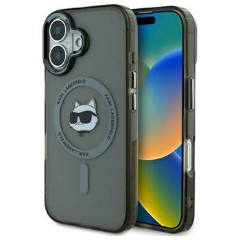 Karl Lagerfeld KLHMP16SHLSCHK Hardcase IML Metal Choupette Head MagSafe Aizsargapvalks priekš iPhone 16 6.1