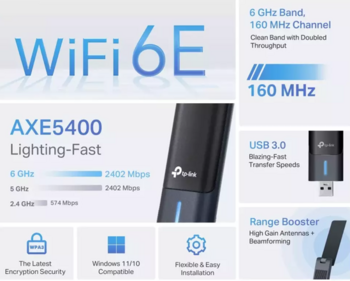 TP-Link Archer AXE5400 Wi-Fi Беспроводной USB адаптер (TXE70UH)