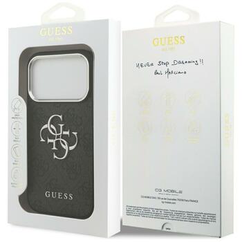 Guess 4G Big 4G Classic Logo Case Aizsargapvalks priekš iPhone 17 Pro Max / black silver (GUHCP17XP4G4SMCK)