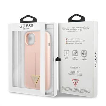 Guess GUHCP13MSLTGP Silicone Triangle Hardcase Aizsargapvalks priekš iPhone 13/14/15 6,1