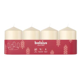 Bolsius Cilindra Sveces 4gab 60x40mm Cream (37566805)