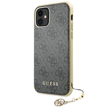 Guess GUHCN61GF4GGR Hardcase 4G Charms Collection Aizsargapvalks priekš iPhone 11 6,1