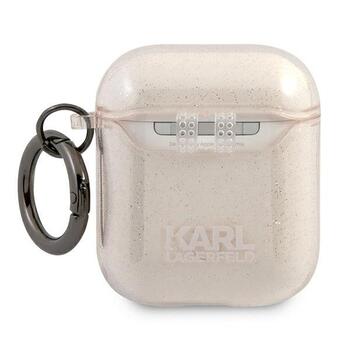 Karl Lagerfeld KLA2UCHGD AirPods Cover Aizsargapvalks priekš AirPods Glitter Choupette / zelta (KLA2UCHGD)