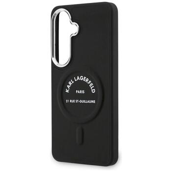 Case Karl Lagerfeld Embossed Ring RSG Logo MagSafe Защитный чехол для Samsung Galaxy S26 Plus / чёрный (KLHMS26MPSKRSGEK)