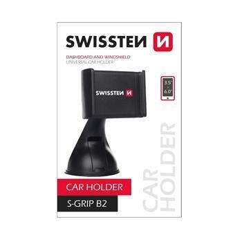 Swissten S-GRIP B2 Универсальный держатель с 360 ротацией на стекло Для устройств 3.5'- 6.0' (SW-CH-B2-B)