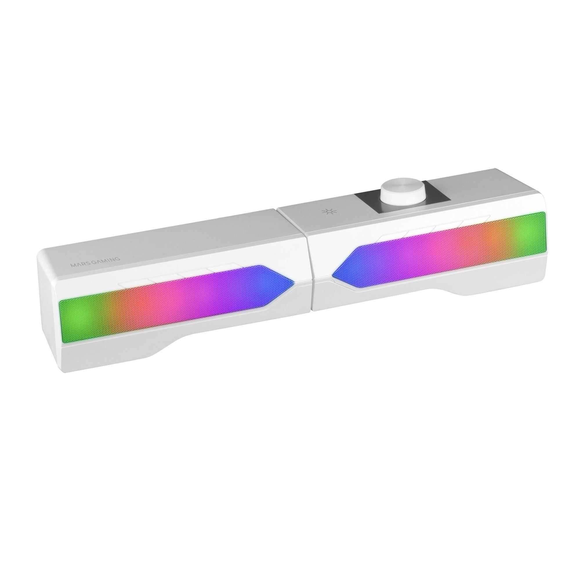 Mars Gaming MSDUOW Bluetooth 5.0 Stereo Soundbar Саундбар-колонка RGB Mesh DSP 15W / белый (MSDUOW)