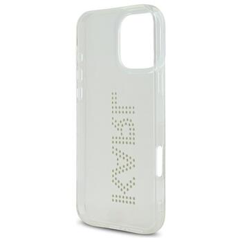 Karl Lagerfeld KLHCP16XHKLSTDCT Hardcase IML Rhinestones Logo Aizsargapvalks priekš iPhone 16 Pro Max 6.9