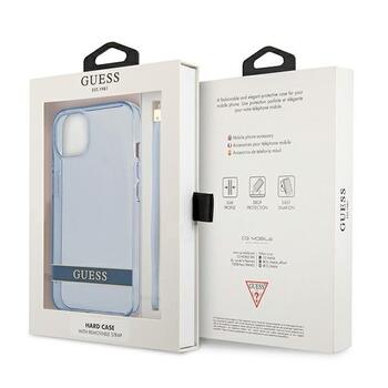 Guess GUHCP13MHTSGSB Hardcase Translucent Strap Aizsargapvalks priekš iPhone 13/14/15 6.1