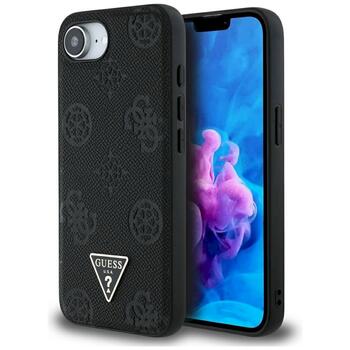 Guess Grained Hot Stamp Peony Triangle Logo MagSafe Защитный чехол для iPhone 16e / 17e / чёрный (GUHMPSE4PGBTMK)