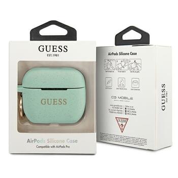 Guess GUACAPSILGLGN AirPods Pro cover Защитный чехол для AirPods Pro Silicone Glitter / зелёный (GUACAPSILGLGN)