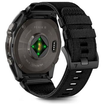 Tech-Protect Nylon Classic Watch Strap Siksniņa priekš Garmin Fenix 5X/5X Plus/6X/6X Pro/7X/8 51mm / melns (5906302376735)