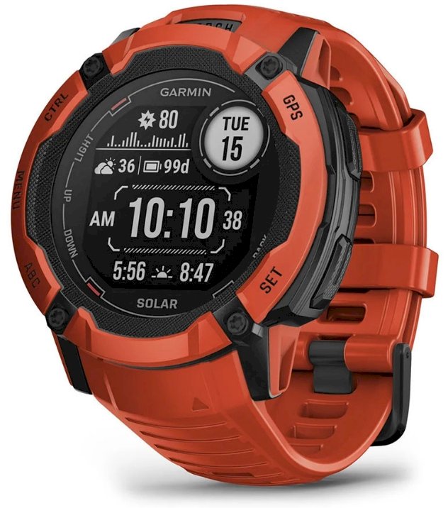 Garmin Instinct 2X Solar Viedpulkstenis Flame Red (010-02805-01)