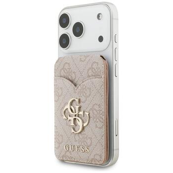 Guess MagSafe Кошелек с Подставкой и Зеркалом 4G Розовый (GUWMSMIP4GP)