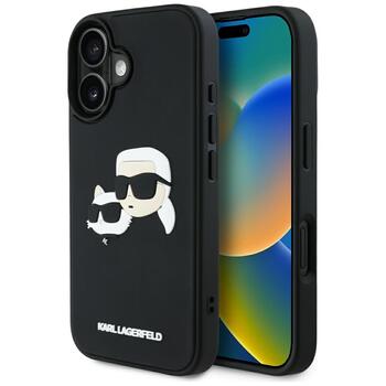 Karl Lagerfeld HC 3D Aizsargapvalks priekš Apple iPhone 16 (KLHCP16SRBCKCHLK)