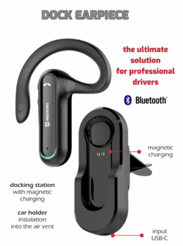 Swissten Dock Earpiece Bluetooth Austiņa ar Lādētāju (51204000)