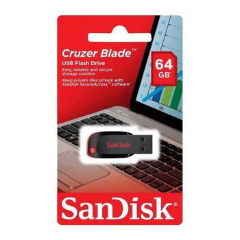 SanDisk Pendrive 64GB USB 2.0 Cruzer Blade Флеш память (SDCZ50-064G-B35)
