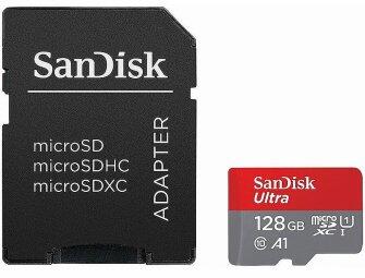 SanDisk Ultra Light microSDXC 128 ГБ + SD-адаптер Карта памяти (SDSQUNR-128G-GN3MA)