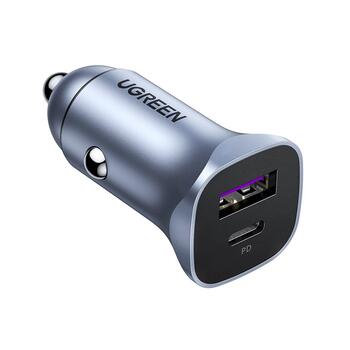 Ugreen 40858 Automašīnas lādētājs  30W / 12-24V / USB + USB-C / QC3.0 / PD3.0 PPS (40858)