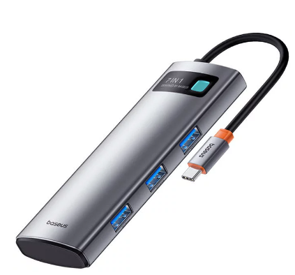 Baseus HDMI4K Gleam USB-C Hub Адаптер (B00030708811-00)