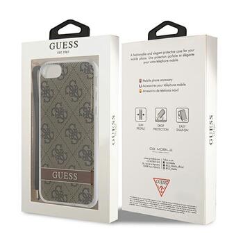 Guess GUOHCI8H4STW Hardcase 4G Print Strap Защитный чехол для iPhone SE 2022 / SE2020 / 7 / 8 / коричневый (GUOHCI8H4STW)
