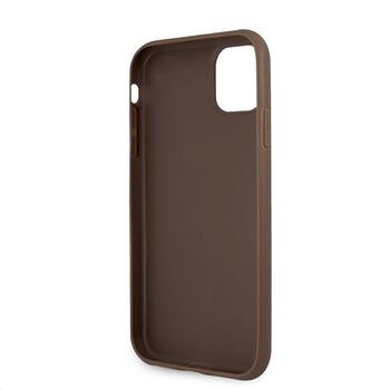 Guess PU 4G Metal Logo Case Защитный чехол для iPhone 11 / коричневый (GUHCN614GMGBR)