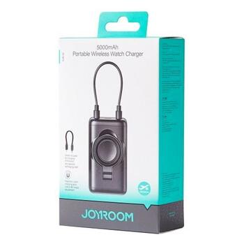 Joyroom JR-W13 Power Bank Magnetic Wireless Charging for Apple Watch, C+Lightning, 3W, 5000 mAh, with Type-C - Lightning Cable Внешний аккумулятор 5000 mAh / чёрный (JR-W13-BLK)