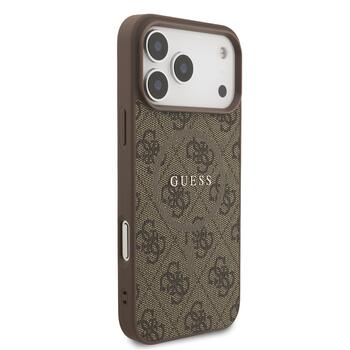 Guess PU Leather 4G Colored Ring MagSafe Case Защитный чехол для iPhone 17 Pro Max / коричневый (GUHMP17XG4GFRW)