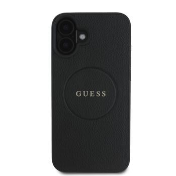 Guess PU Grained Classic Logo MagSafe Case Защитный чехол для iPhone 16 / чёрный (GUHMP16SPGHSMMK)