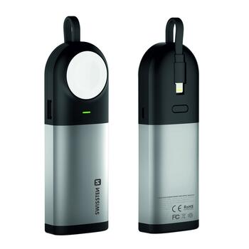 Swissten 2in1 6700 mAh Power Bank / Lightning-кабель MFi / Беспроводное зарядное устройство для Apple Watch (SW-PWB-AIO-6700)