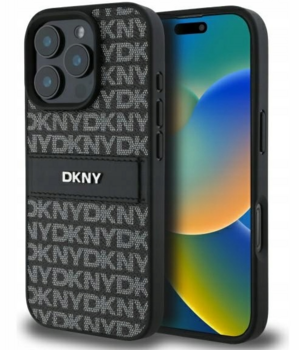 DKNY Texture Pattern Tonal Stripe Защитный Чехол для Apple iPhone 16 Pro (DKHCP16LPRTHSLK)