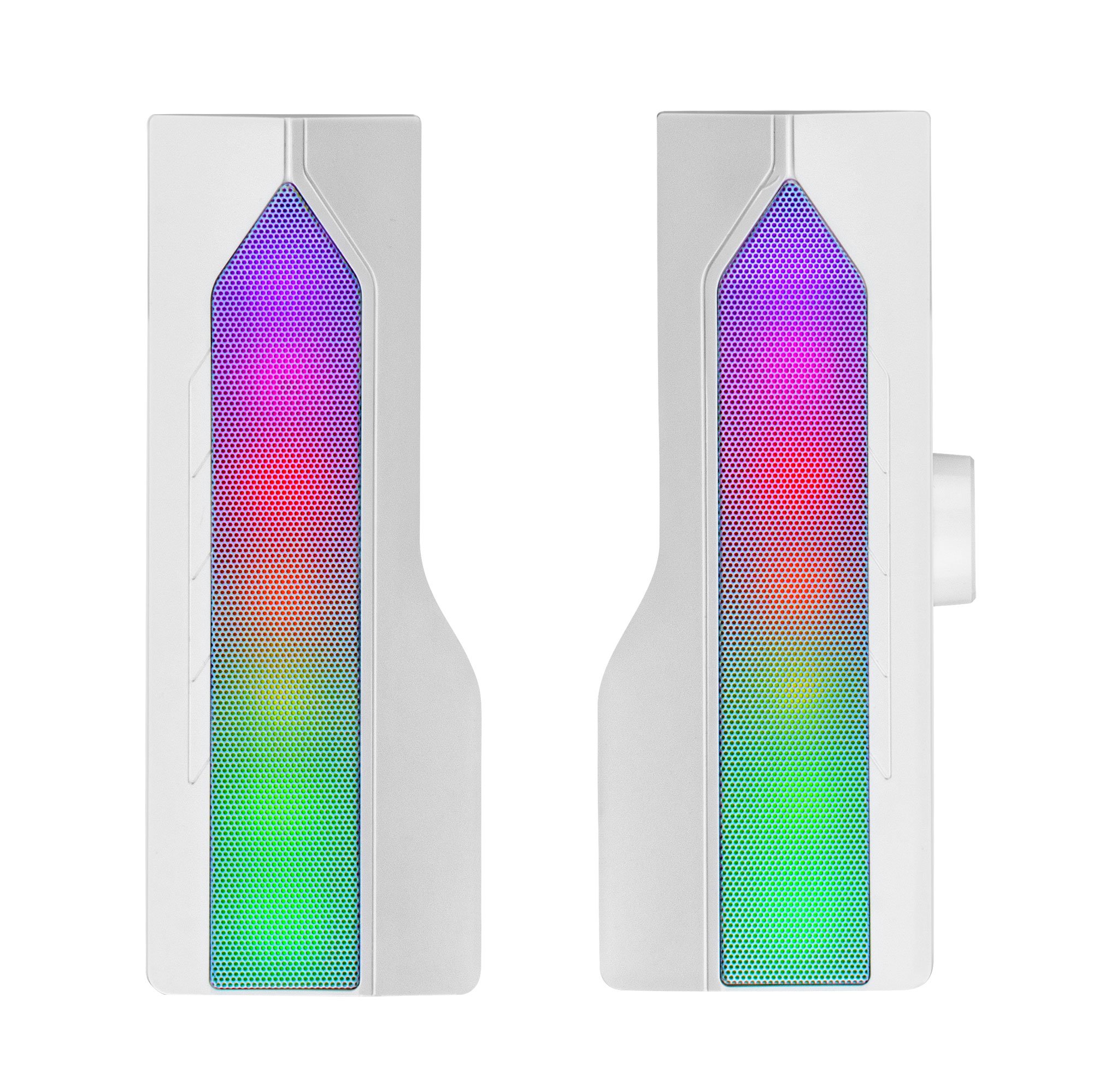 Mars Gaming MSDUOW Bluetooth 5.0 Stereo Soundbar Саундбар-колонка RGB Mesh DSP 15W / белый (MSDUOW)