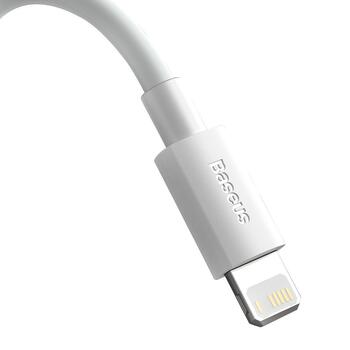 Baseus Simple Wisdom Data Cable Kit Кабель для передачи данных USB to Lightning 2.4A 1.5m (2шт/набор) / белый (TZCALZJ-02)