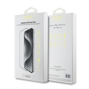 Guess Screen Protector 2.5D for iPhone 16 / чёрный (GUTGP16SBOKGCIT)