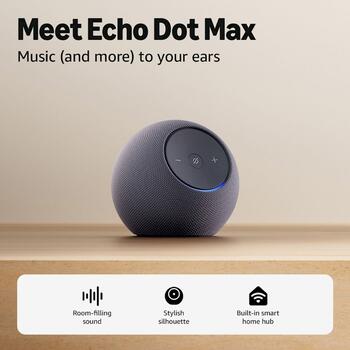 Amazon Echo Dot Max 2025 Viedais skaļrunis Wi-Fi 6E / melns (B0DKLFHZDH)