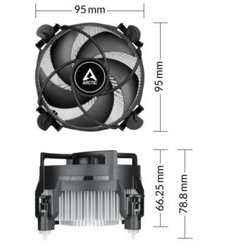 Arctic Alpine 17 CO Compact CPU Кулер Intel 1700 (ACALP00041A)