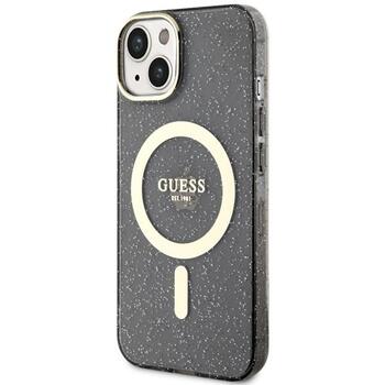 Guess GUHMP14SHCMCGK Glitter Gold MagSafe Защитный чехол для iPhone 14 / 15 / 13 6.1