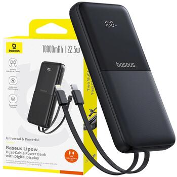 Baseus Lipow Портативный аккумулятор 10000 mAh 22.5W / чёрный (6932172679330)