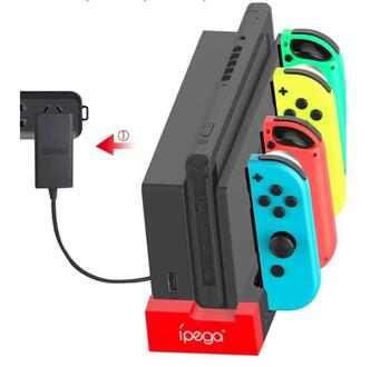 iPega 9186 Charger Dock pro N-Switch a Joy-con Зарядное устройство / чёрный/красный (PG-9186)