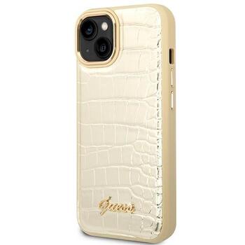 Guess GUHCP14MHGCRHD Croco Collection Aizsargapvalks priekš iPhone 14 Plus / 15 Plus 6.7