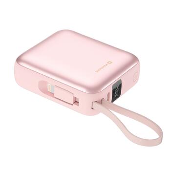 Swissten SPACE Power Bank Переносная зарядная батарея USB-C / Lightning / 10000 mAh Розовый (22013985)