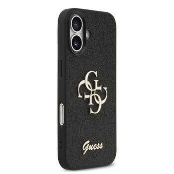 Guess PU Fixed Glitter 4G Metal Logo Case Чехол для Apple iPhone 17 (GUHCP17SHG4SGK)
