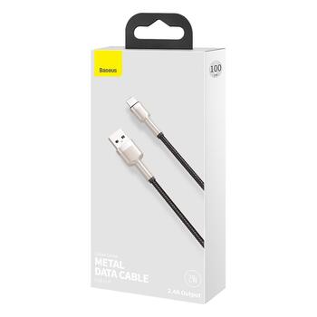 Baseus Cafule USB Cable Кабель для зарядки Lightning 2.4A 1m / чёрный (CALJK-A01)