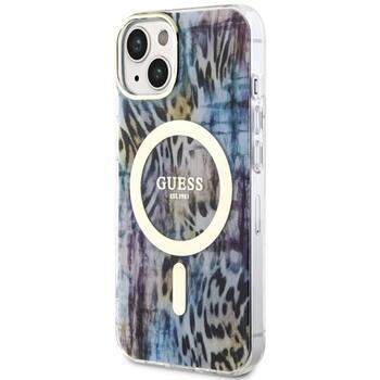 Guess GUHMP14SHLEOPWB Leopard MagSafe Aizsargapvalks priekš iPhone 14 / 15 / 13 6.1